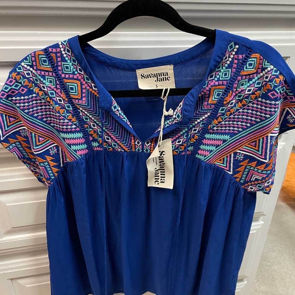 Savanna Jane blue top